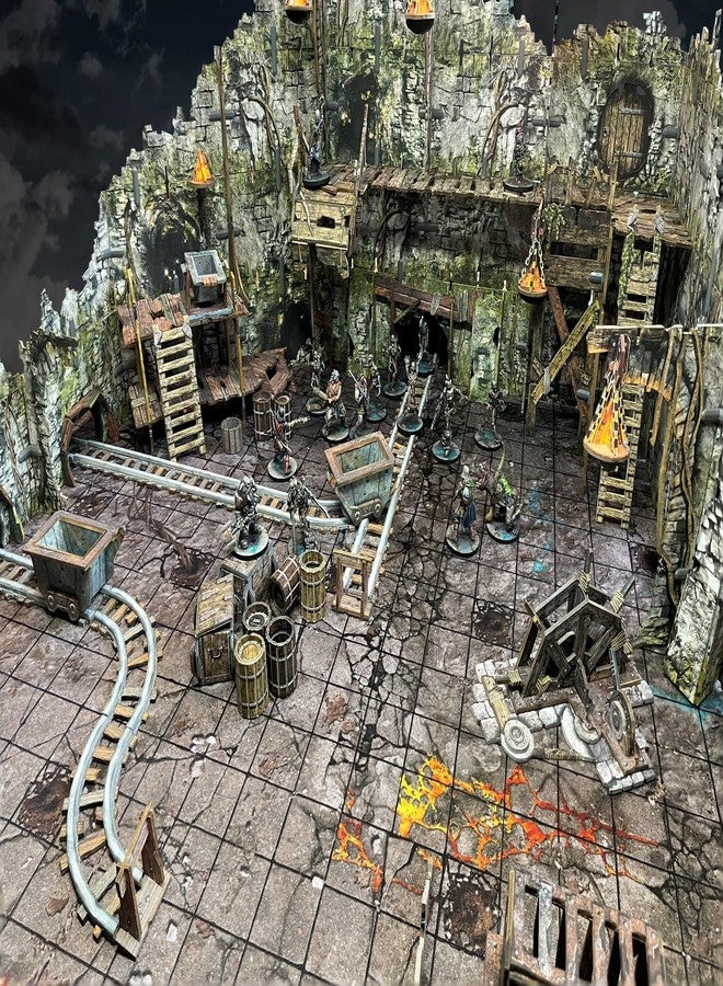 Battle Systems Fantasy Dungeon Terrain Mines of Meruta Terrain Immersive Scenery for D&D DND Maladum Pathfinder RPGs Full Color Heavy Duty Cardstock Printed Both Sides - Image 4